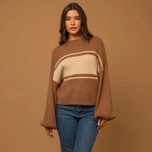 Gilli Stripe Mock Neck Sweater